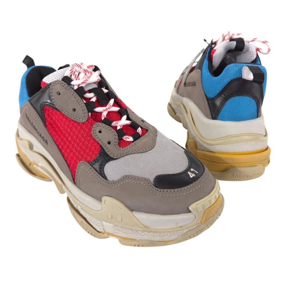 Balenciaga Triple S Sneakers US 8 EU 41 Mens Blue Red Gray $1100